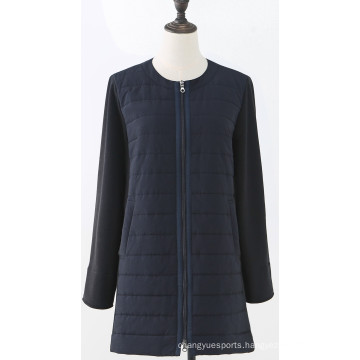 Women's Navy Long Cotton Jackets